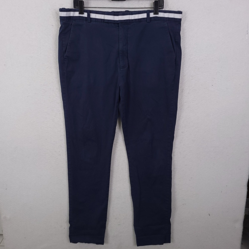 G/FORE Golf Pants Men 38x32 Navy Blue Stretch Cotton Twill Trousers Luxury Sport